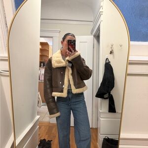 Zara Brown Shearling Women's Jacket
